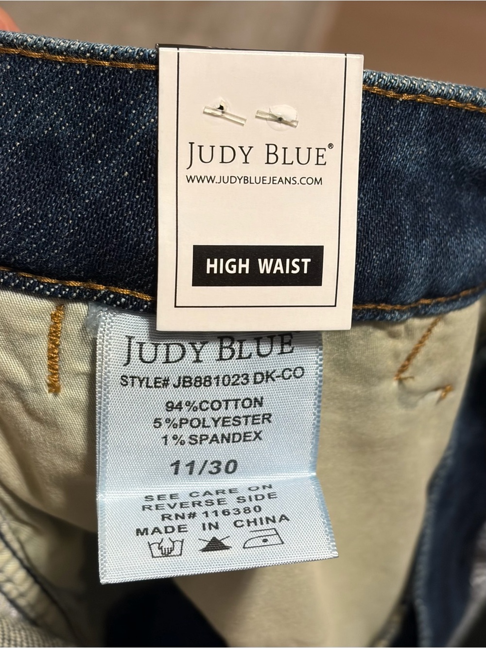 NWT Judy Blue High Waist Retro Wide Leg Denim Jeans with Tummy Control - Picture 9 of 10